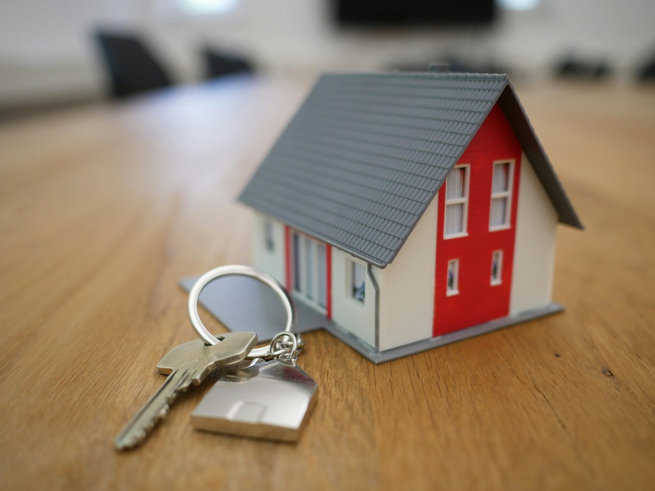 home with keys for real estate