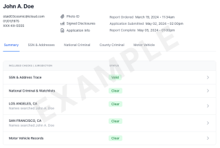 background check report